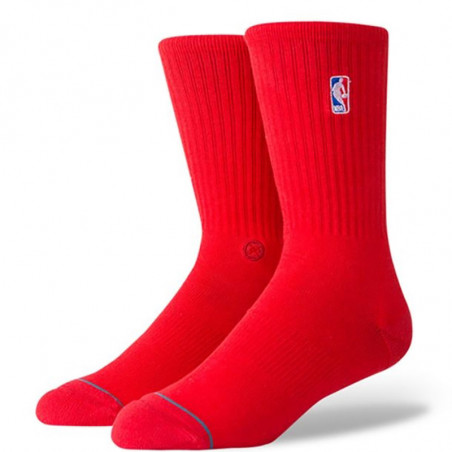 NBA Logo Crew Red Socks