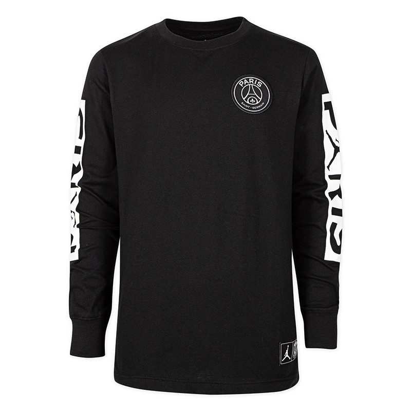 Buy Junior Long Sleeve PSG Black T-Shirt