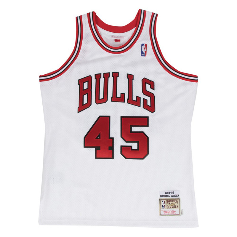 Michael Jordan Bulls 45 White Jersey