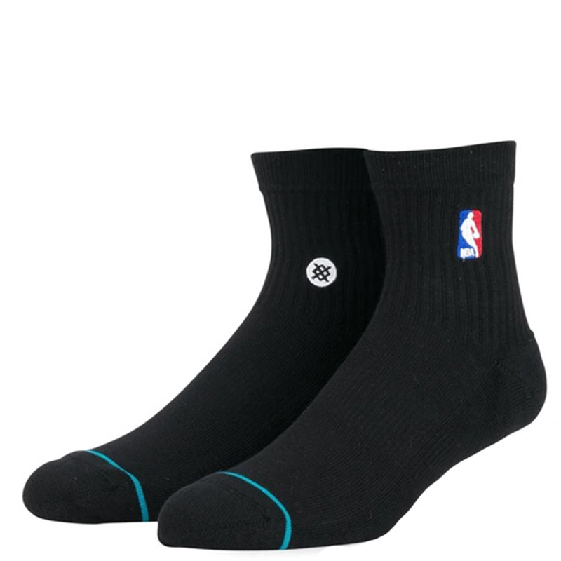 NBA Logoman Quarter Black Socks