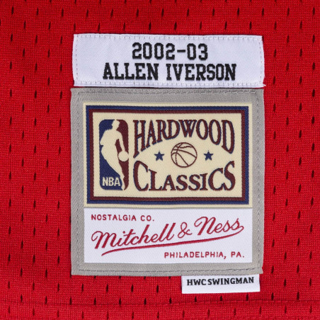 Allen Iverson Philadelphia 76ers 02-03 Red Retro Swingman