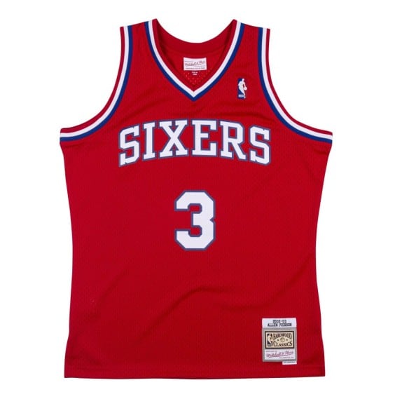 Acquista la maglia Allen Iverson 76ers 02-03 Red Retro Swingman