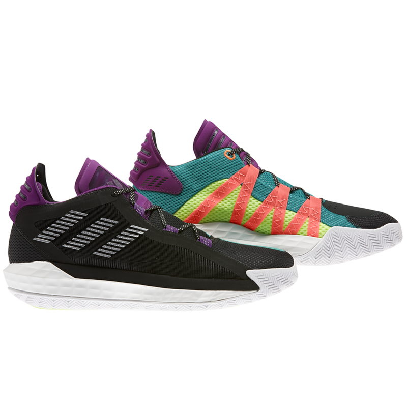 Buy adidas Dame 6 Black Purple Teal basketball shoes | 24Segons