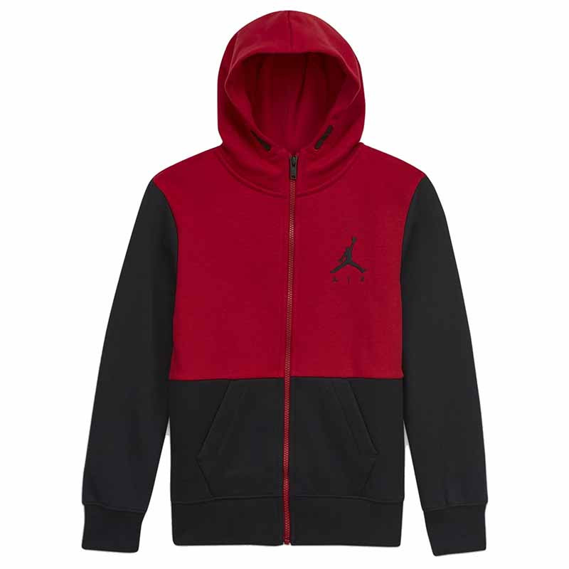 Junior Jordan Basic Full Zip Red Hoodie 