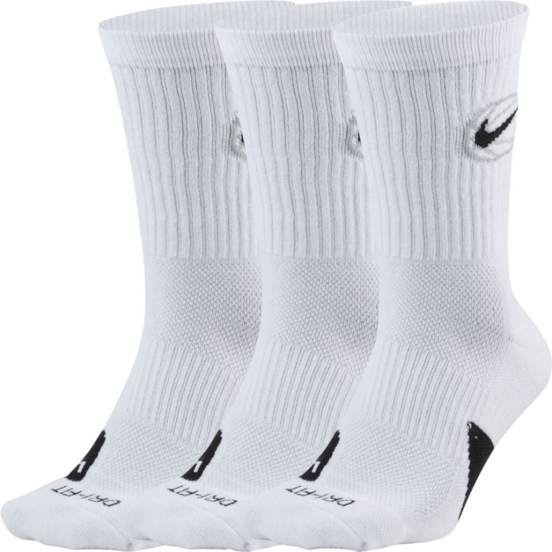 one pair of white nike socks