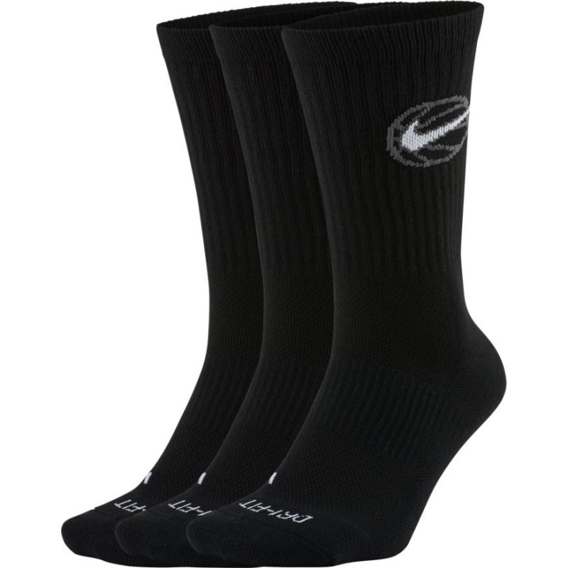 Nike Everyday Crew Black Socks (3 Pair)