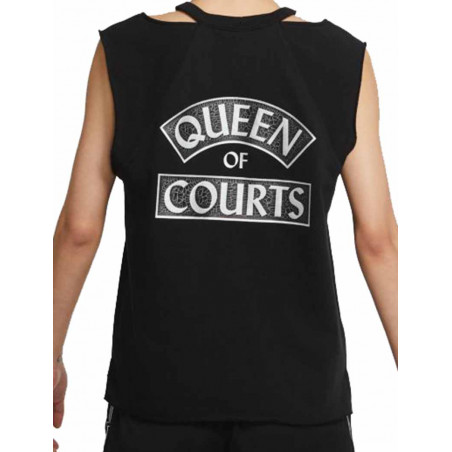 Woman Queen Of The Courts Basketball Top Black