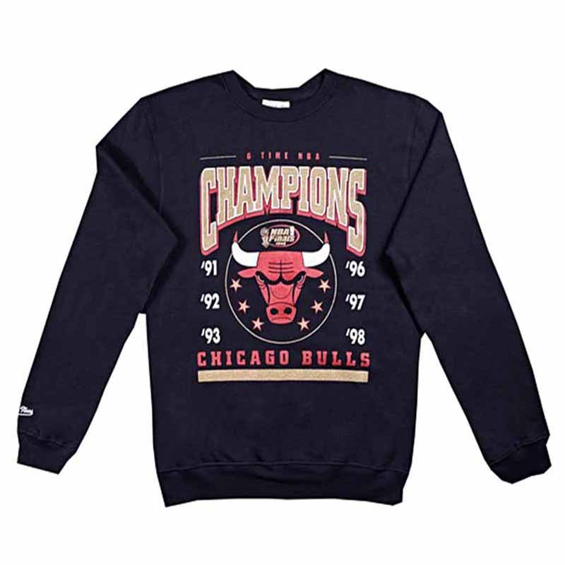 6 Times Champions Crew Black Sweatshirt
