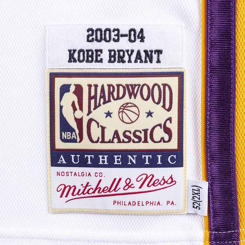 Kobe Bryant Los Angeles Lakers 03-04 White Authentic