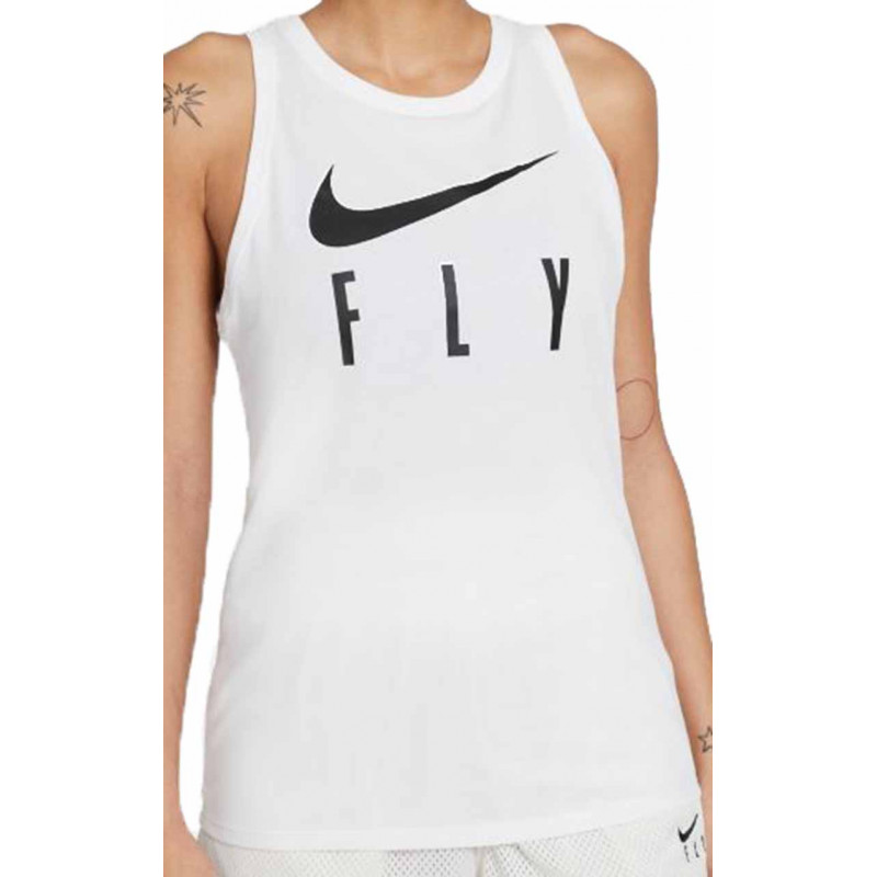 Camiseta Mujer Nike Swoosh Fly White Tank Top