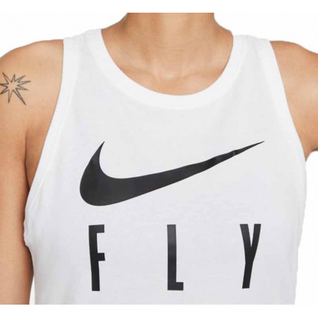 Camiseta Mujer Nike Swoosh Fly White Tank Top