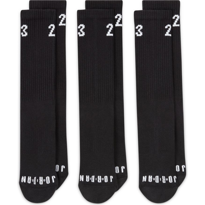 Jordan Essentials Crew Black White Socks (3 Pair)
