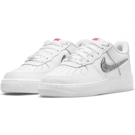 white and silver air force 1 junior