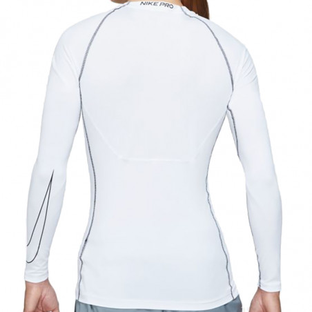 Nike Pro Dri-FIT Tight Fit Long-Sleeve White Top
