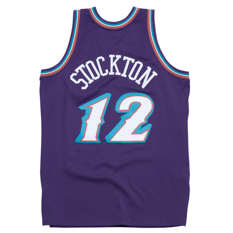 John Stockton Utah Jazz 96-97 Purple Retro Swingman