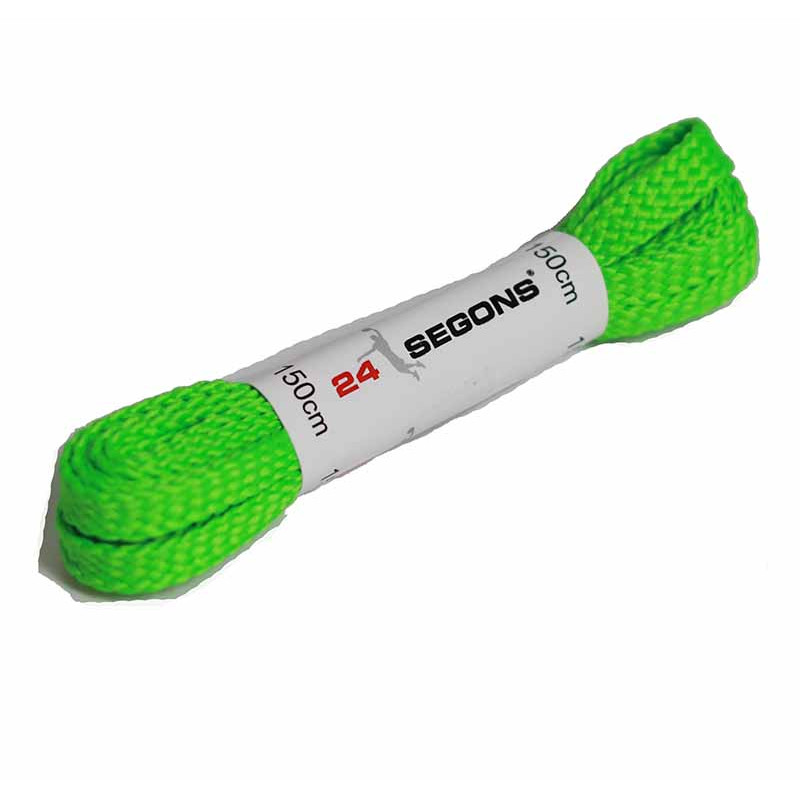 Flat Shoelaces Green Fluor 150cm