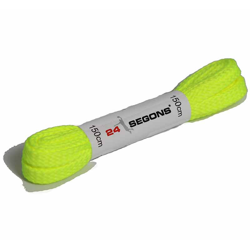 24Segons Fluor Yellow Shoe Laces