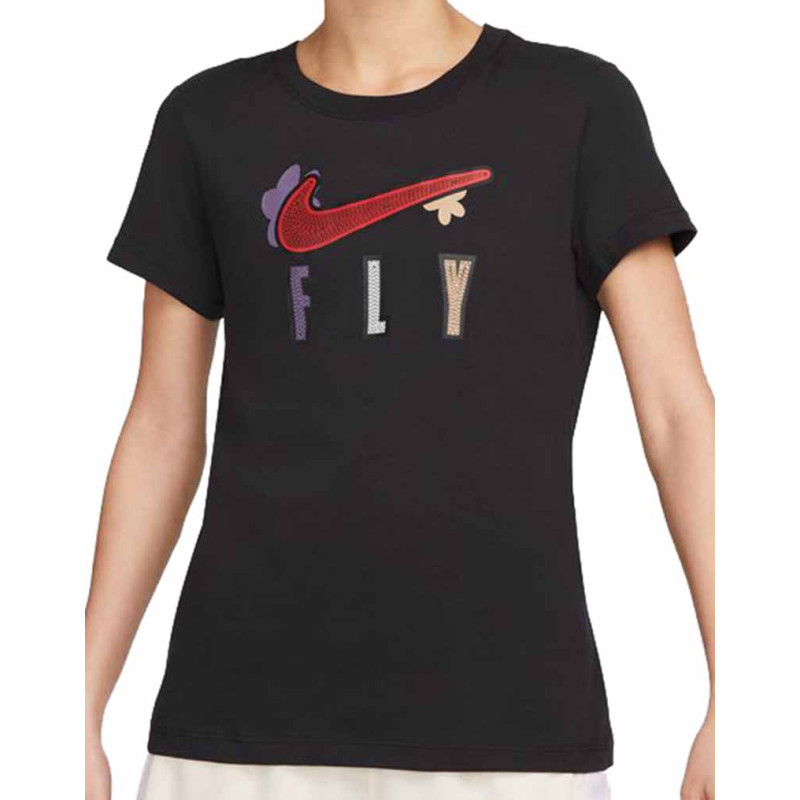 convertible Mitones tono Buy WMNS Nike Dri-FIT Swoosh Fly 2 Black T-Shirt | 24Segons