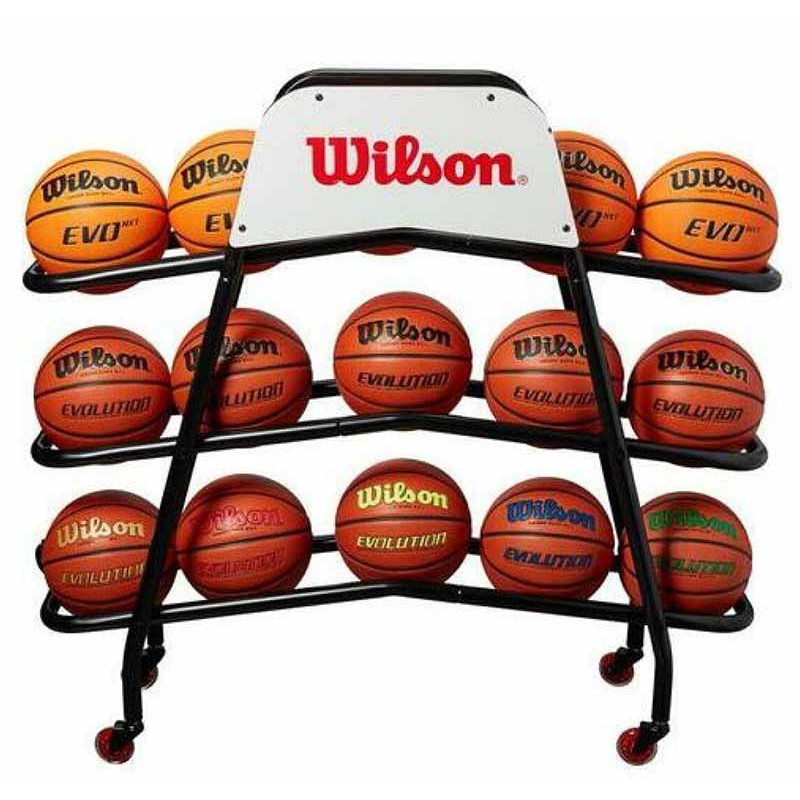 Wilson Deluxe Basketball Cart 15 Ball