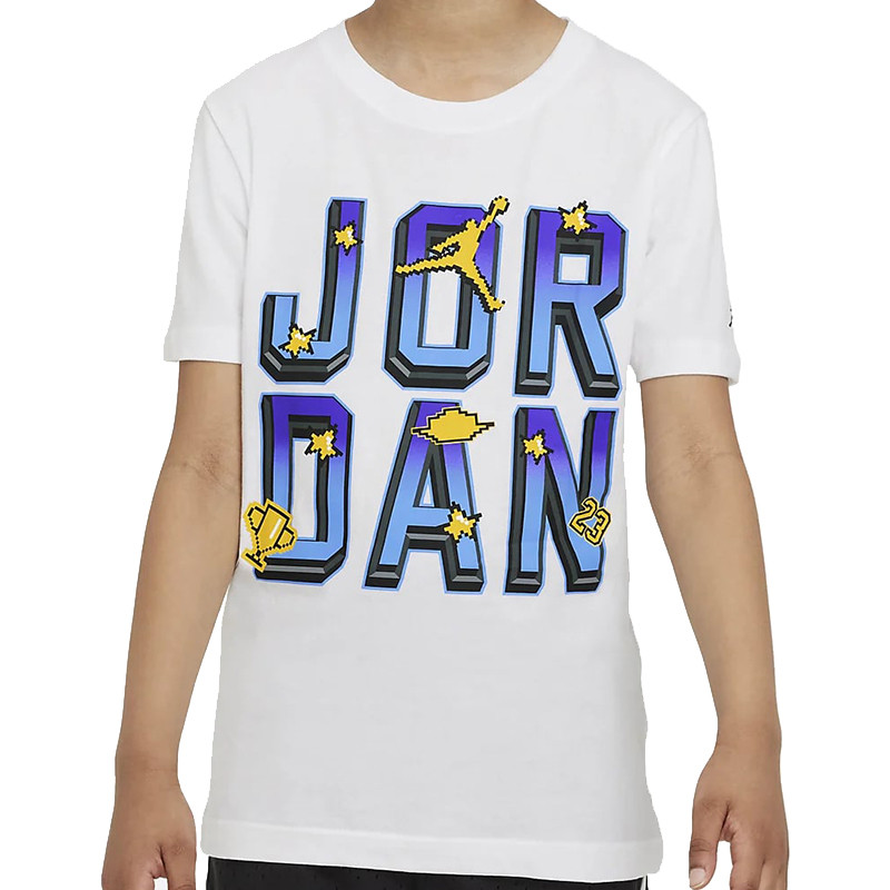 Junior Jordan Pixel Play White T-Shirt