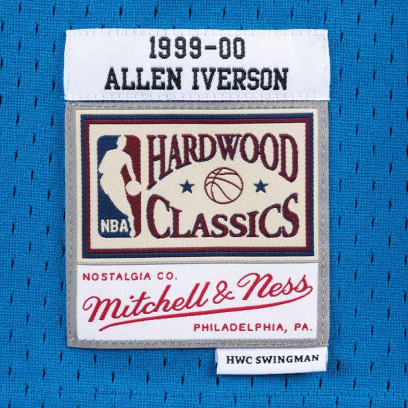 Allen Iverson Philadelphia 76ers 99-00 Blue Retro Swingman