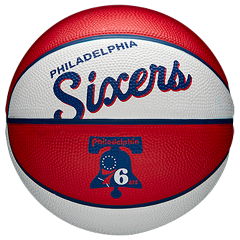 Pilota Wilson Philadelphia 76ers NBA Team Retro Basketball Sz3