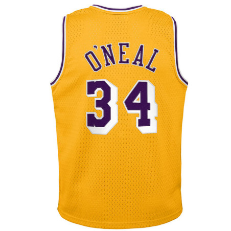 Junior Shaquille O'Neal Los Angeles Lakers 96-97 Yellow Retro Swingman