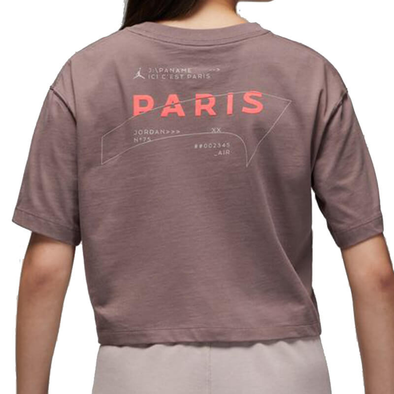 Woman Jordan Paris Saint-Germain Graphic Brown T-Shirt