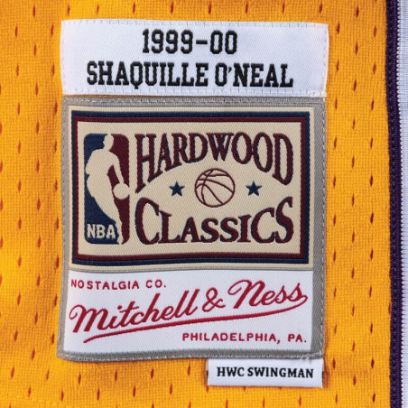 Shaquille O'Neal Los Angeles Lakers 99-00 Yellow Retro Swingman