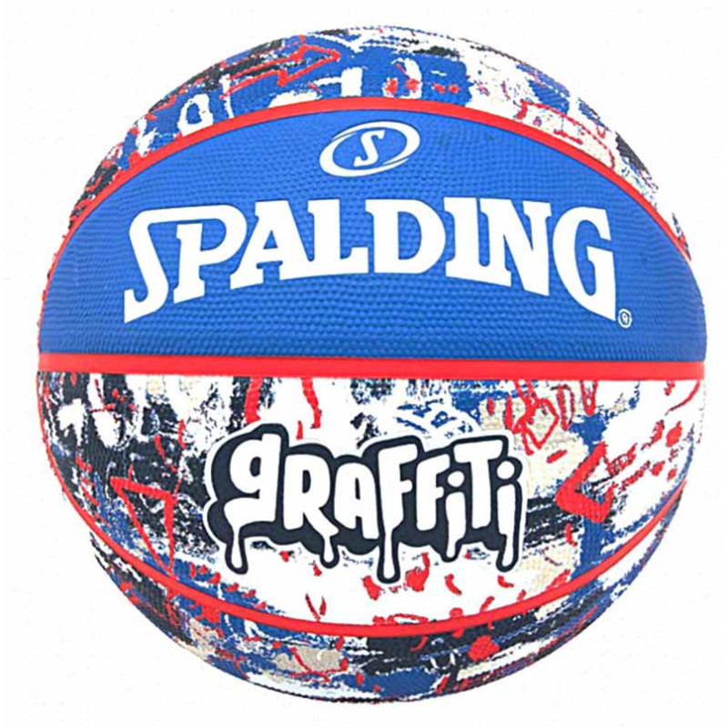 Buy Spalding Rainbow Graffiti Rubber Blue Sz7 Basketball | 24Segons