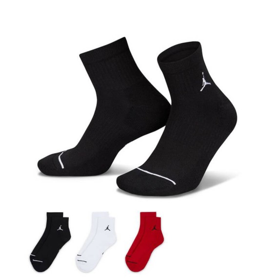 Jordan Acheter Chaussettes Everyday Noir Blanc Rouge Cheville (3P)|24Segons