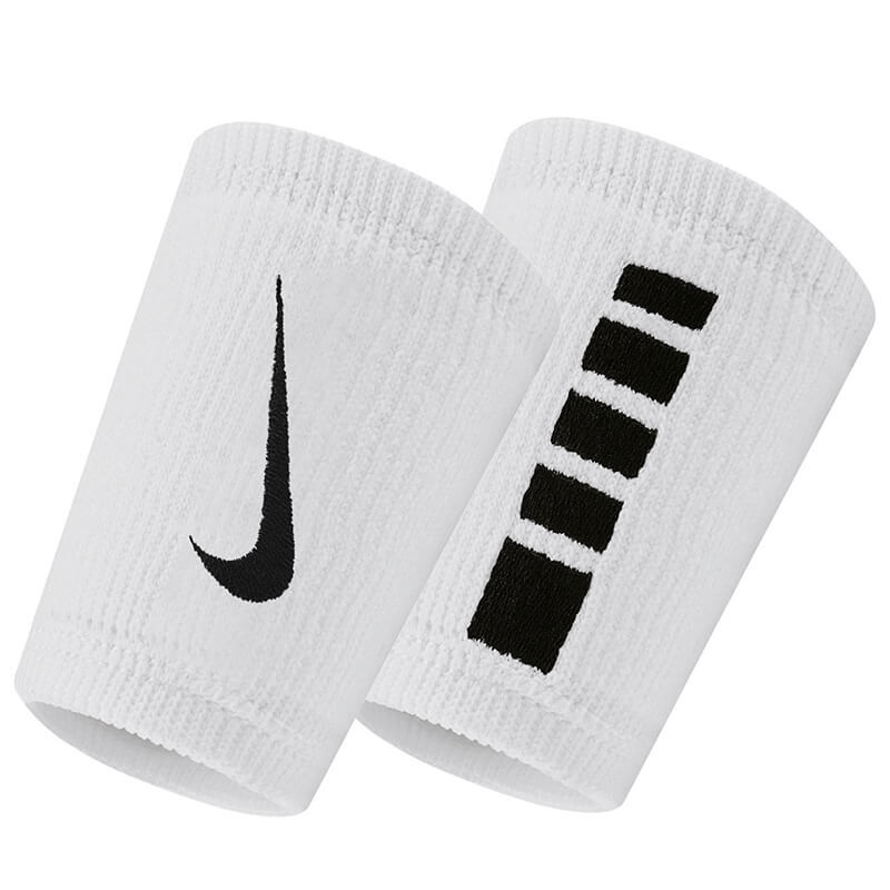 Nike Elite Doublewide White Wristbands