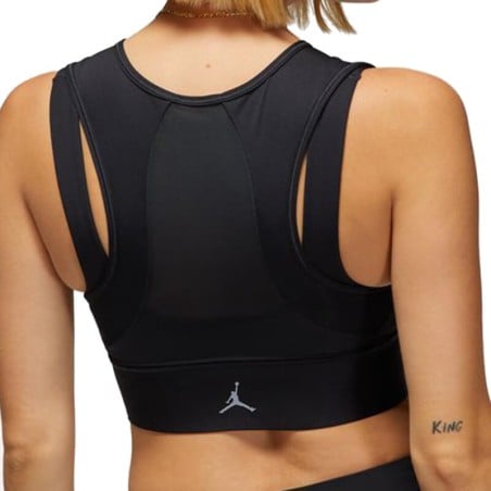 Jordan Medium-Support Layered Black Sports Bra