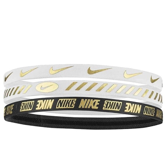 Nike Acheter Bandeaux Métallique Blanc Noir Or (3pk) | 24Segons