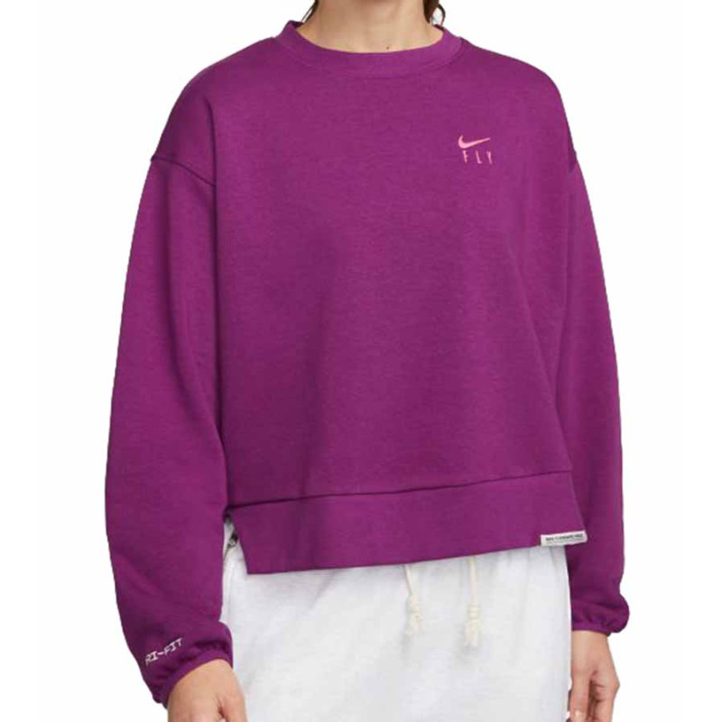 Woman Nike Dri-FIT Swoosh Fly Standard Issue Purple Sweatshirt