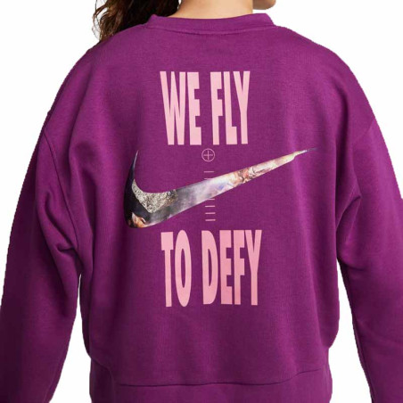 Woman Nike Dri-FIT Swoosh Fly Standard Issue Purple Sweatshirt