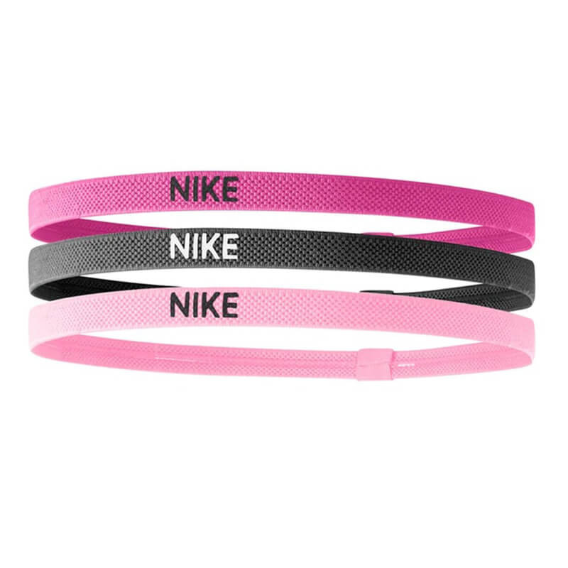 Nike Elastic 2.0 Pink Charcoal Hairbands 3pk