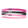 Cintas Pelo Nike Elastic 2.0 Pink Charcoal 3pk
