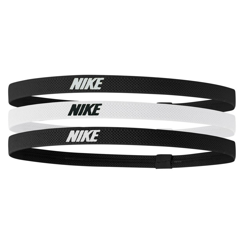 Nike Elastic 2.0 Black White 3pk Headbands