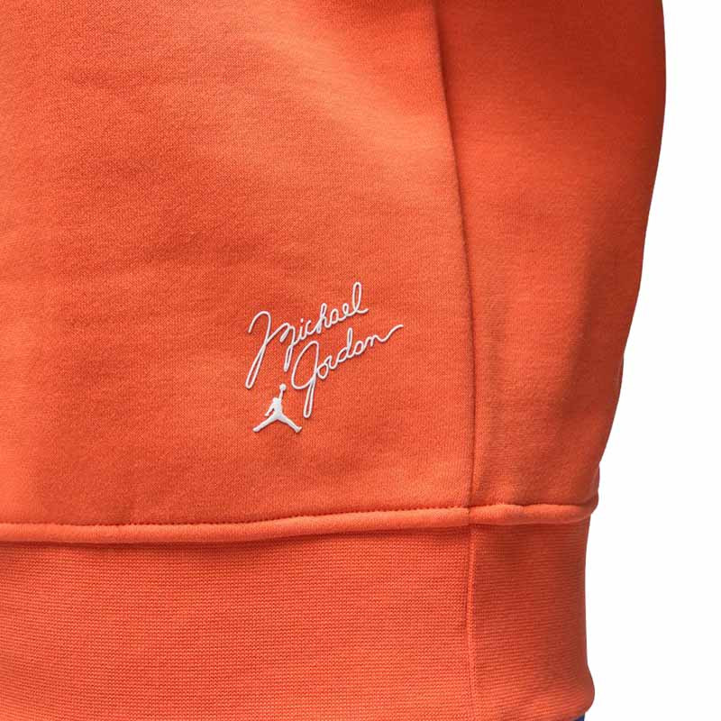 Jordan Flight Wheaties Graphic Fleece Crew-Neck Sweatshirt Orange