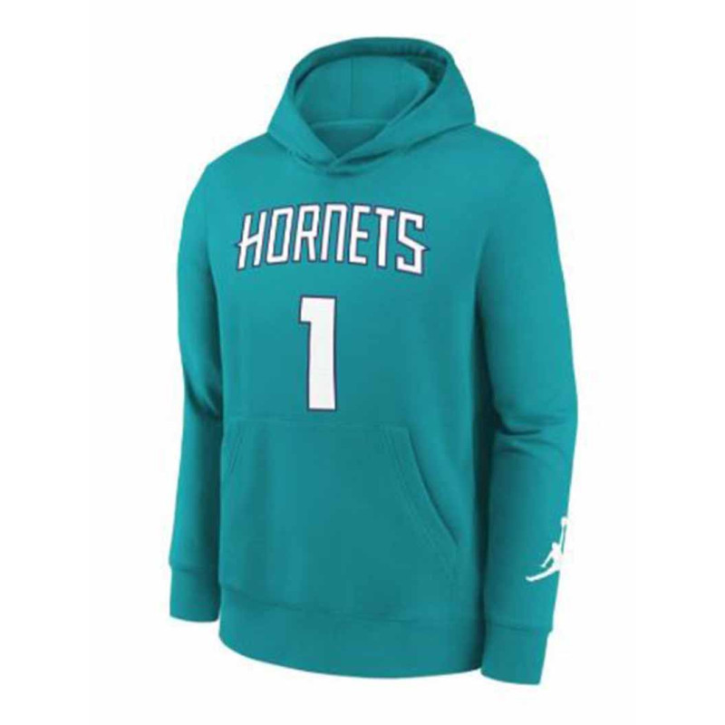 Junior LaMelo Ball Charlotte Hornets Essentials Icon Edition Hoodie