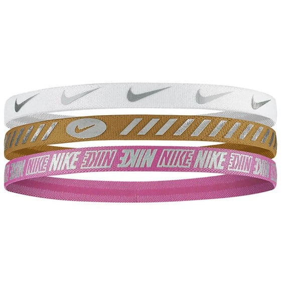 Nike Acheter Bandeaux Métallique Blanc Or Rose (3pk) | 24Segons