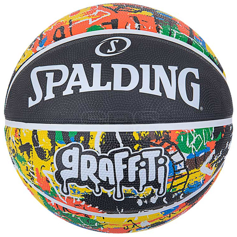 Spalding Rainbow Graffiti Rubber Basketball Sz7