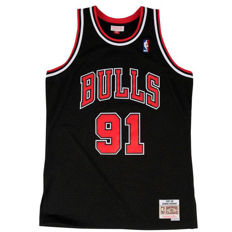 Junior Dennis Rodman Chicago Bulls 97-98 Black Retro Swingman