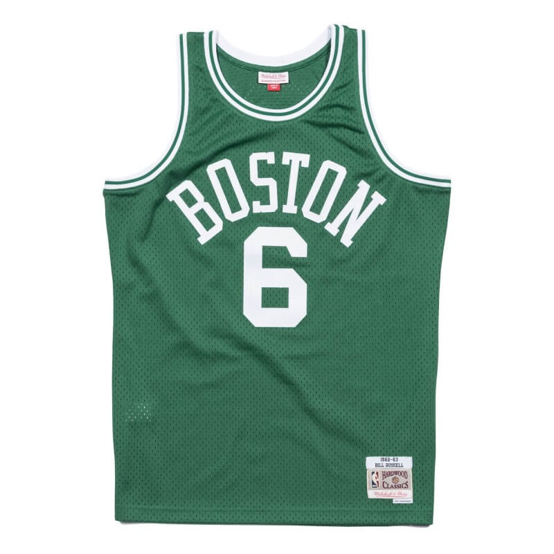 Bill Russell Boston Celtics 62-63 Green Retro Swingman