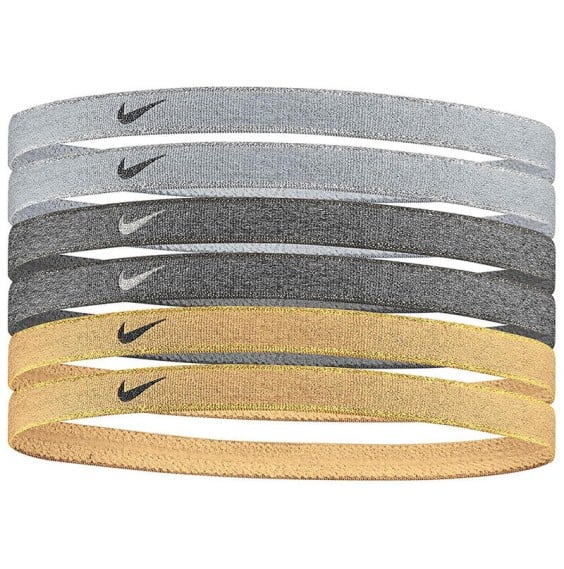 Nike Acheter Bandeaux Swoosh Sport Gris Noir Or 6pk | 24Segons