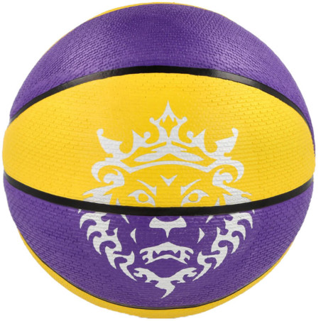 Nike Playground LeBron James 8p 2.0 Yellow Purple Basketball Sz7