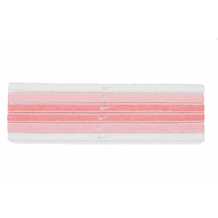 Buy Nike Swoosh Sport Pink White 6pk Hair Bands | 24Segons