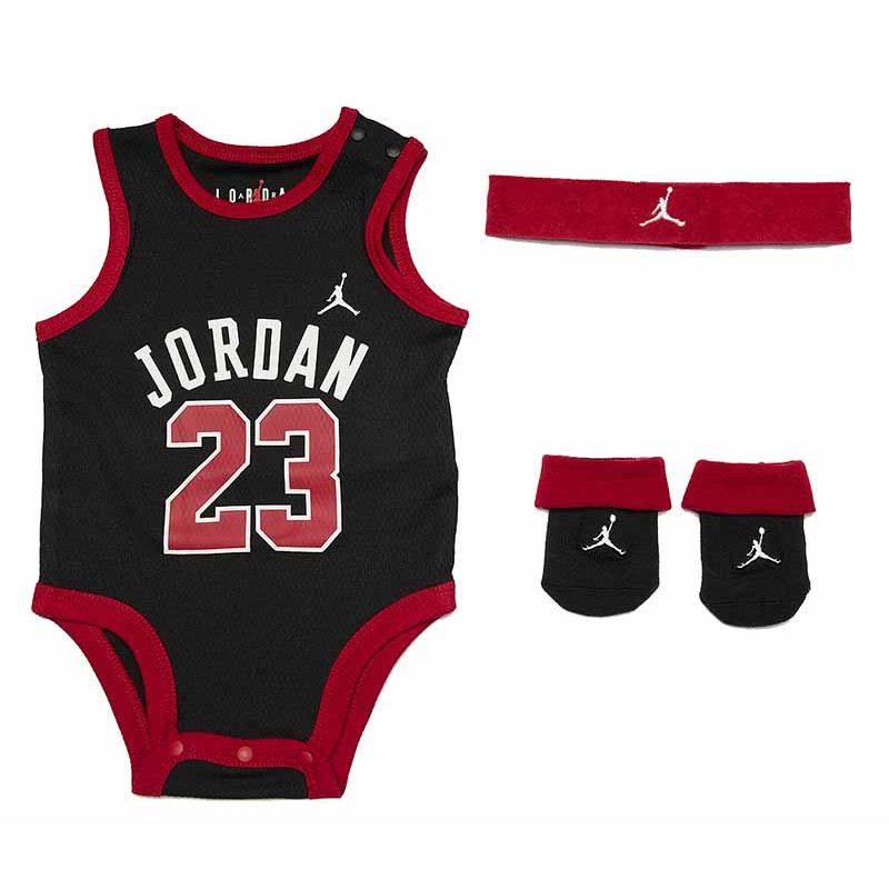 Baby Jordan Mesh Jersey Box Set Black 3PC