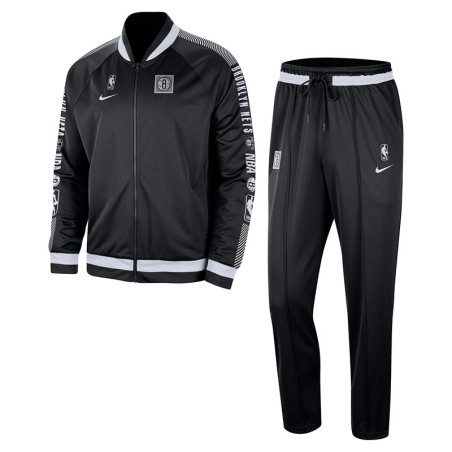 Nike Performance NBA BROOKLYN NETS STATEMENT LIGHTWEIGHT JACKET - Club wear  - black/pure platinum/black 